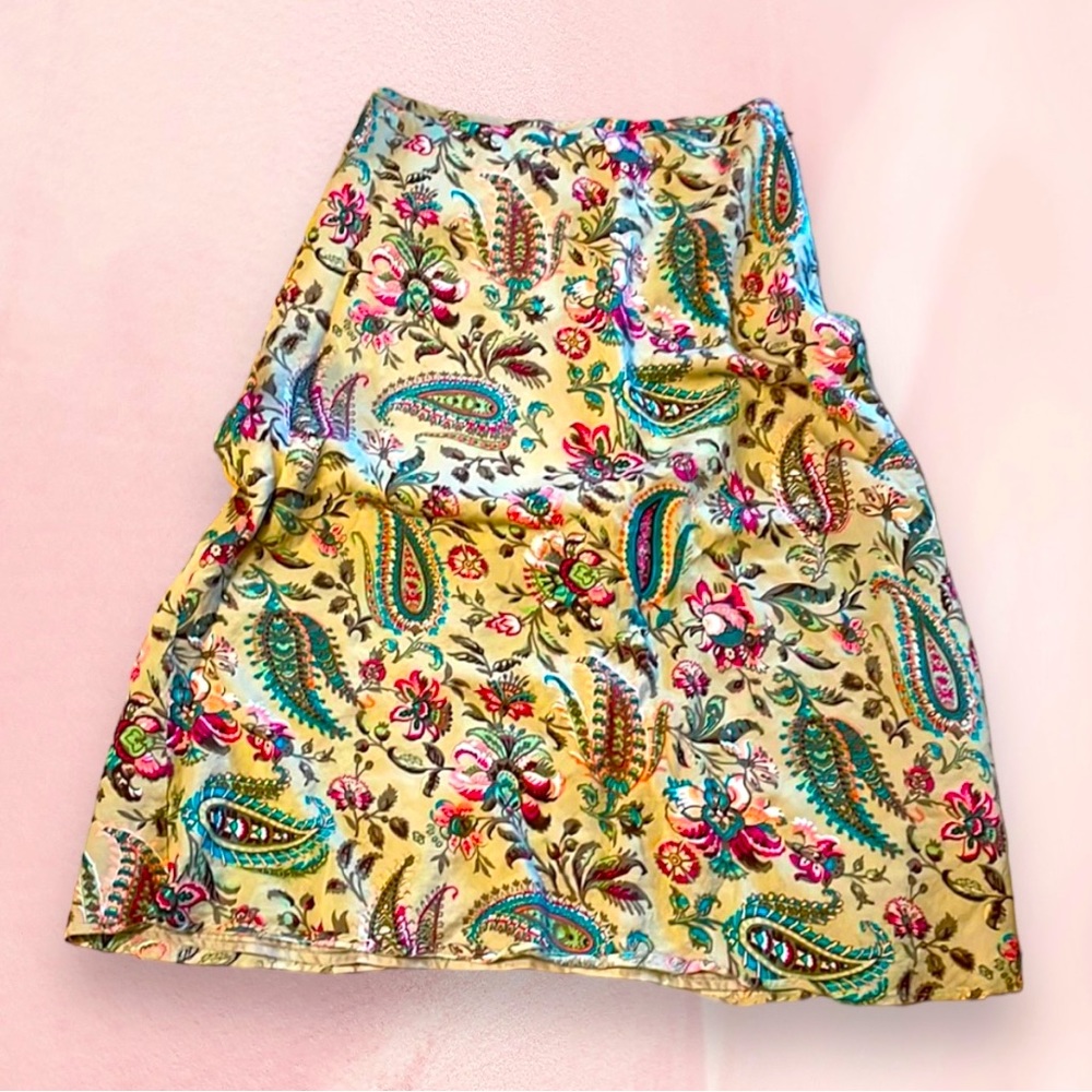 Vintage Linen Blend Skirt